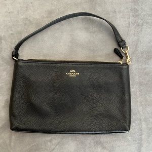 Coach wristlet in black leather